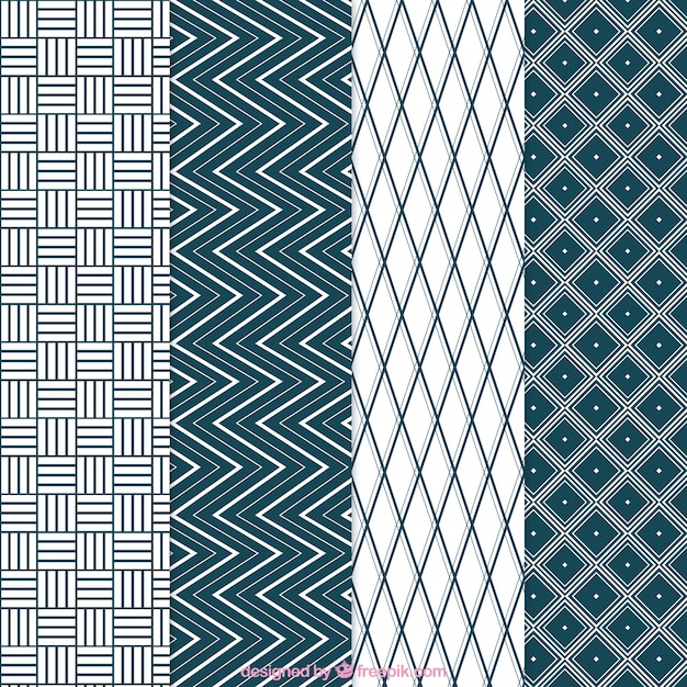 Free vector collection of geometric patterns