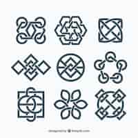 Free vector collection of geometric shape