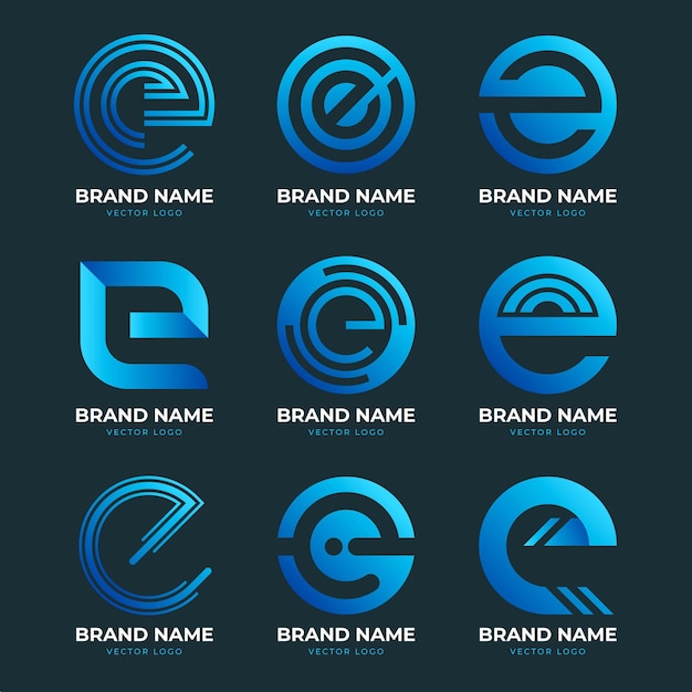 Free vector collection of gradient o logo templates