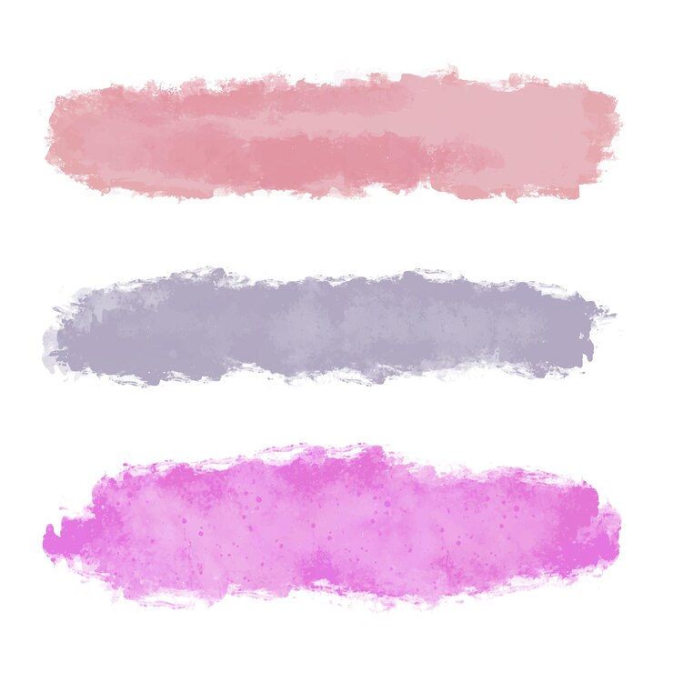 Free Vector collection of grunge brush strokes in pastel colours
