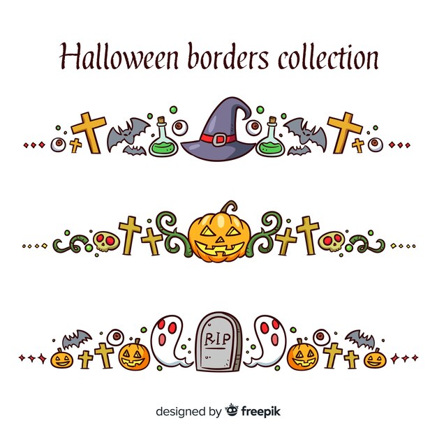 Коллекция границ Хэллоуина