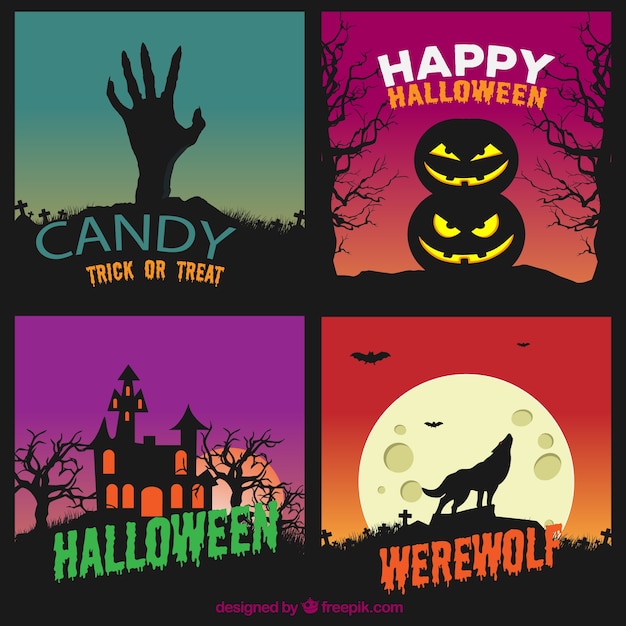 Collection of halloween cards