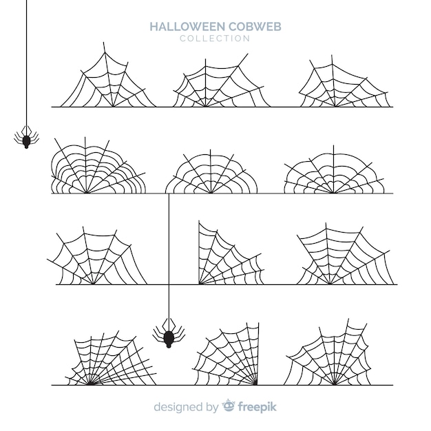 Free vector collection of halloween cobwebs