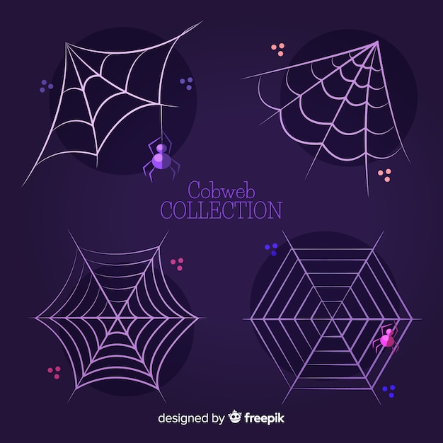 Free vector collection of halloween cobwebs