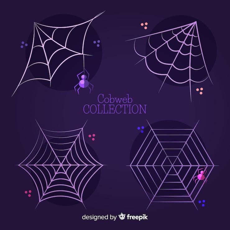 Free Vector collection of halloween cobwebs