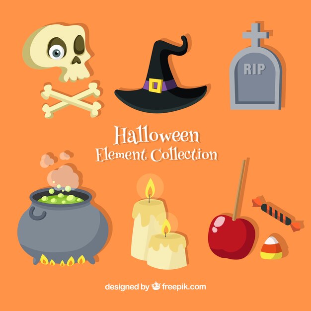 Collection of halloween elements