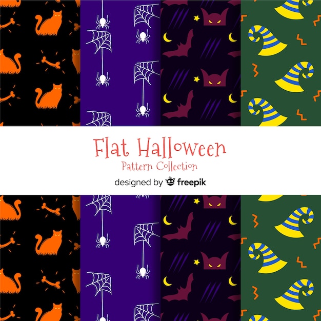 Free vector collection of halloween patterns