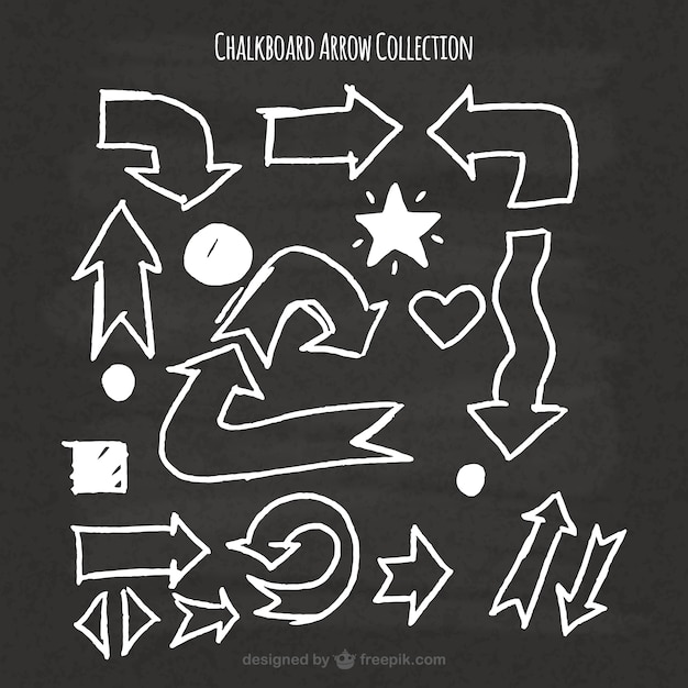 Free vector collection of hand drawn arrow