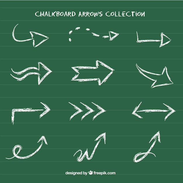 Free vector collection of hand drawn arrow