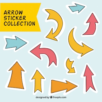 Collection of hand drawn arrow