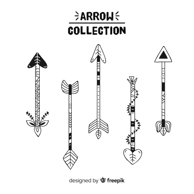 Collection of hand drawn arrows