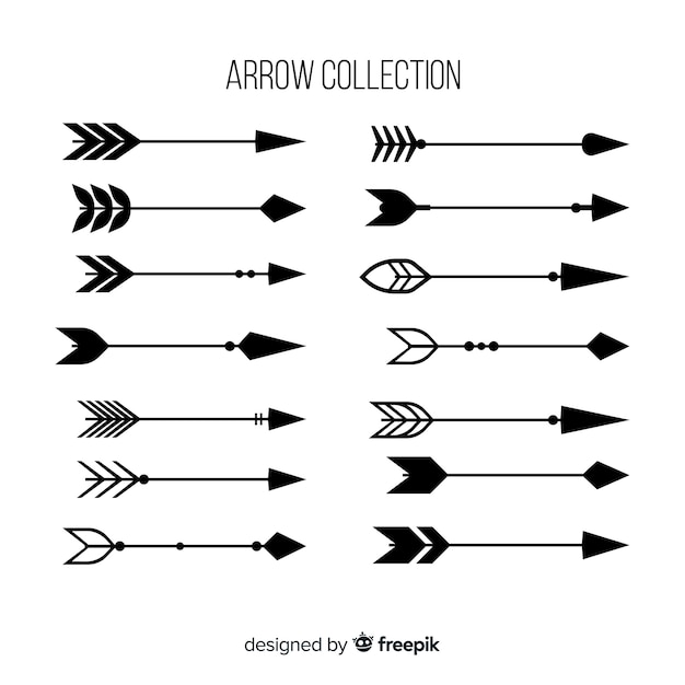 Collection of hand drawn arrows