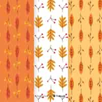 Free vector collection of hand drawn autumn pattern