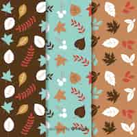 Free vector collection of hand drawn autumn pattern