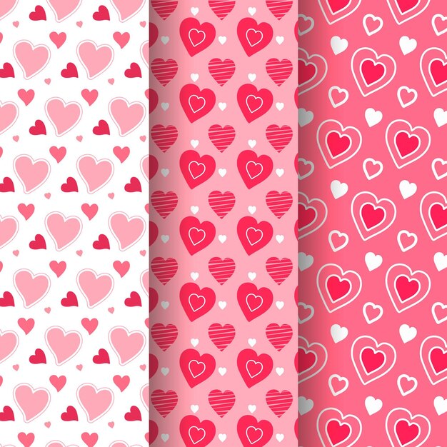 手描きのかわいいハート柄のコレクション