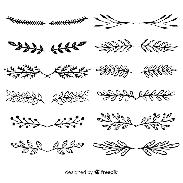 Free vector collection of hand drawn dividers