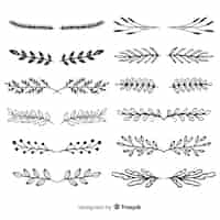 Free vector collection of hand drawn dividers