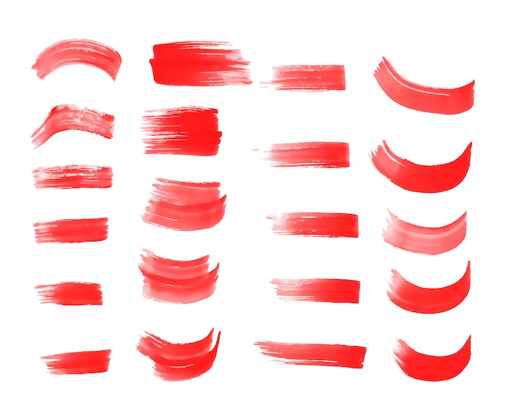 Free Vector collection of hand drawn grungy watercolor brush texture background