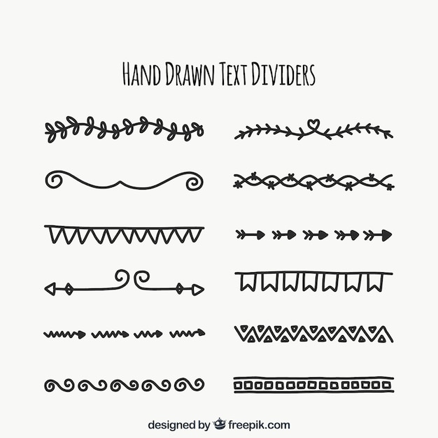 Free vector collection of hand drawn ornament