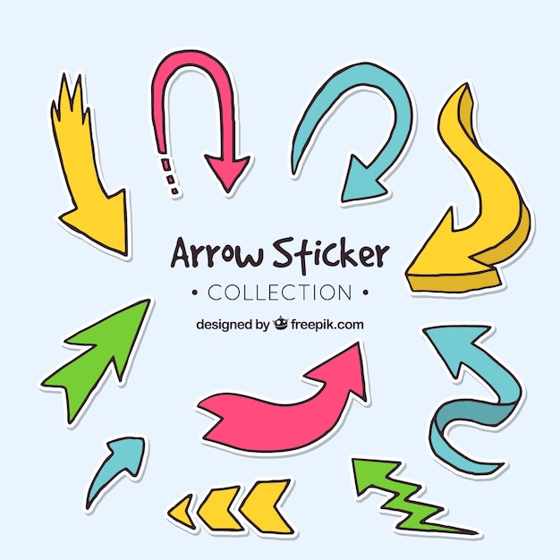 Collection of hand drawn stickers