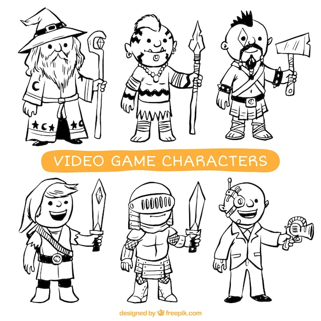 Abby Turner - Popular Game Character Line Art