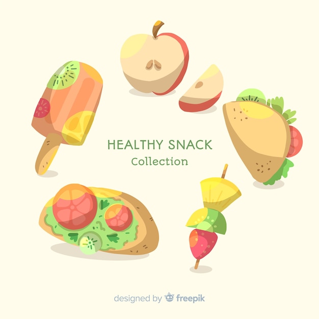 Collection of healthy snacks