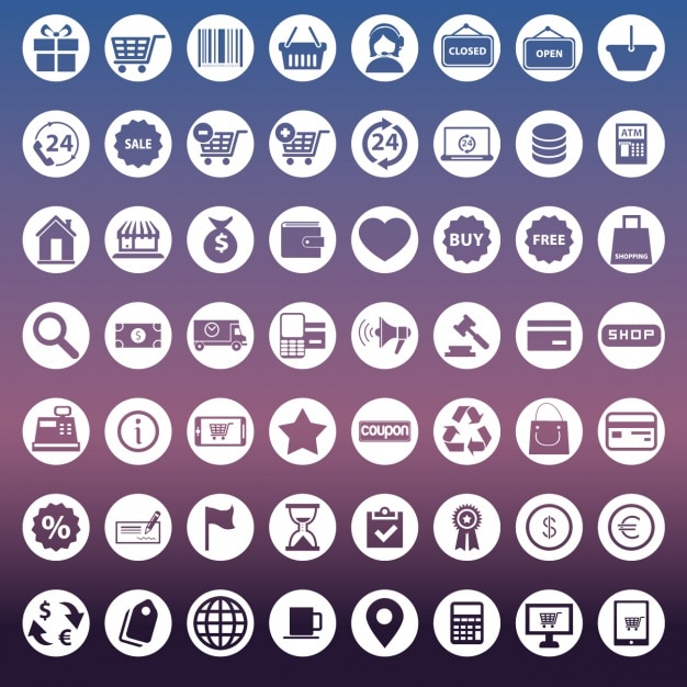 Collection of icons for e commerce