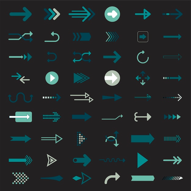 Free vector collection of illustrated arrow signs