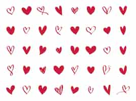 Free vector collection of illustrated heart icons