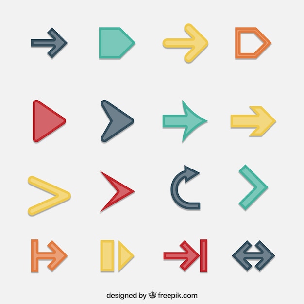 Collection of infographic arrow
