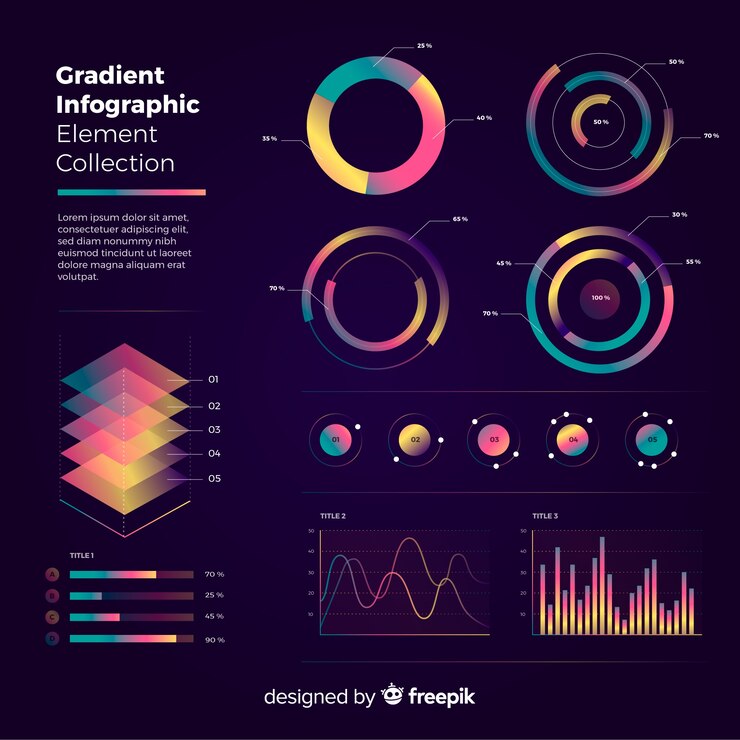 Free Vector collection of infographic elements in flat design