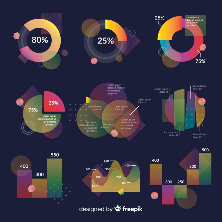 Free Vector collection of infographic elements in flat style