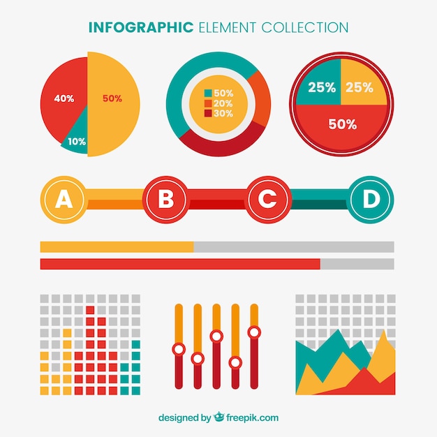 Vettore gratuito raccolta di elementi infographic