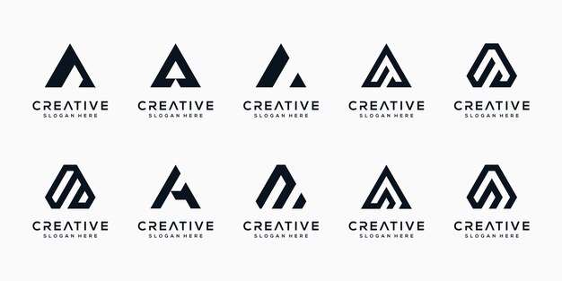 Коллекция начальных логотипов набор иконок для бизнеса моды спорт автомобильный