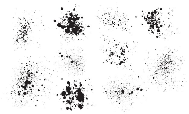 Single big black ink splash grunge design Vector Image