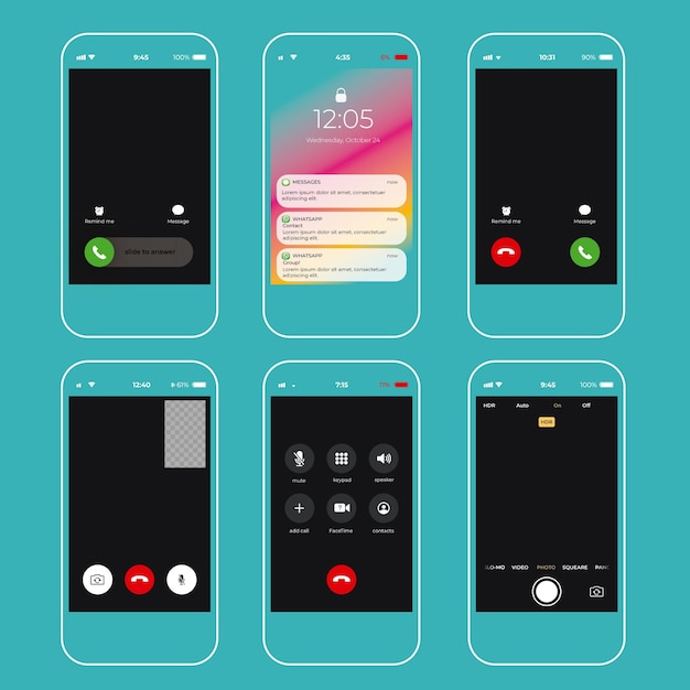 Collection of interfaces for smartphone