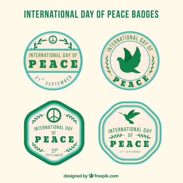 平和バッジの国際一日の集まり