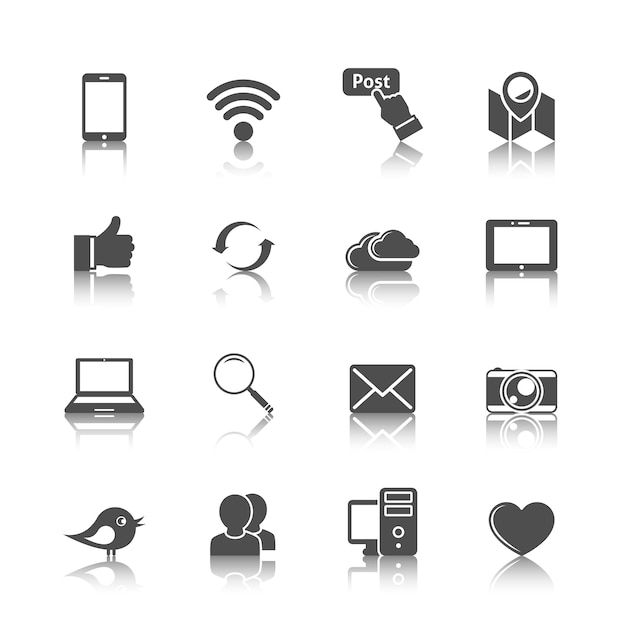 Collection of internet icons