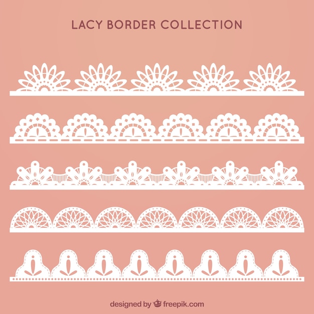 Free vector collection of lace border