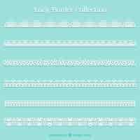 Free vector collection of lace ornamental border