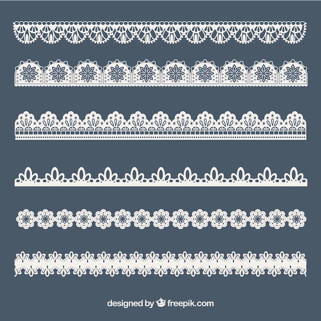 Free vector collection of lace ornaments