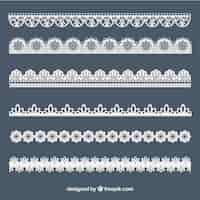 Free vector collection of lace ornaments