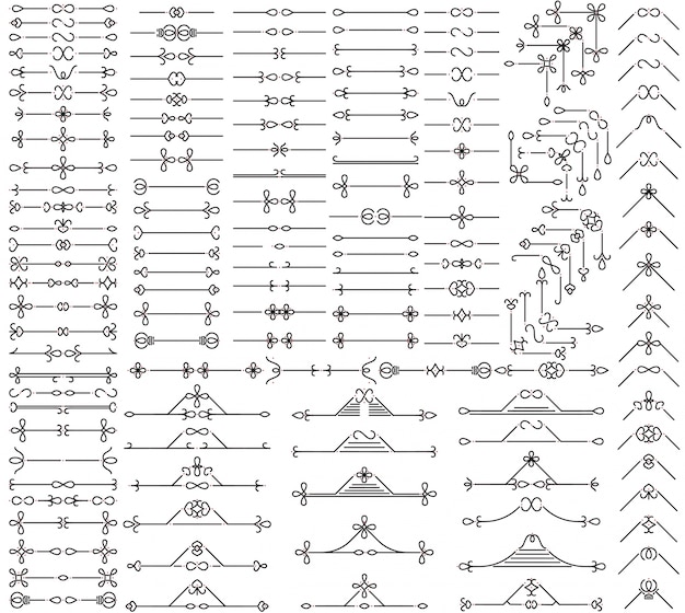 Raccolta di elementi geometrici vettoriali di disegno di arte vettoriale