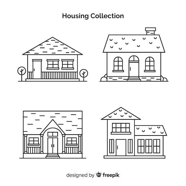 Collection of lineal houses