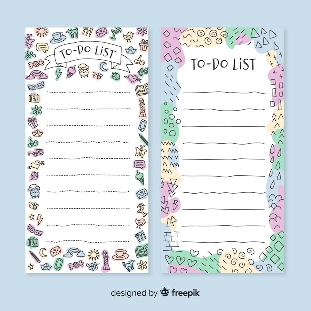 Collection of to do lists