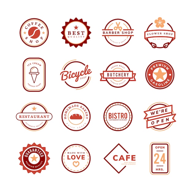 Collection of logo and badge vectors