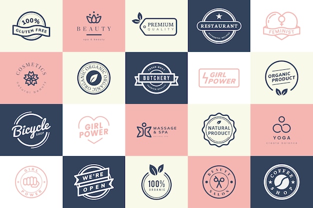 Free vector collection of logo and badge vectors