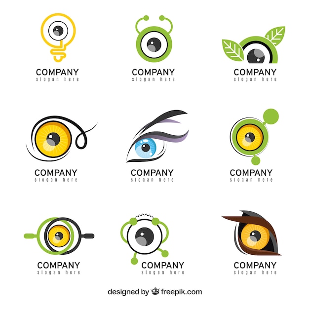 Collection of logos in abstract design