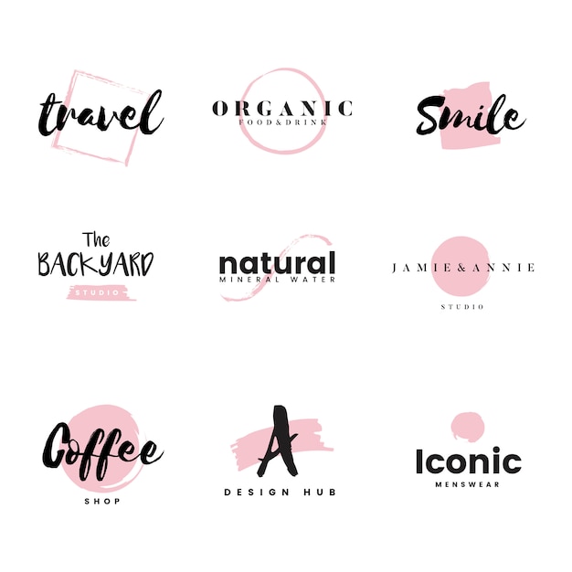 Коллекция логотипов и брендинга вектор