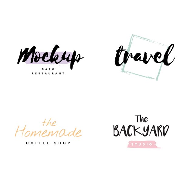 Collection of logos and branding